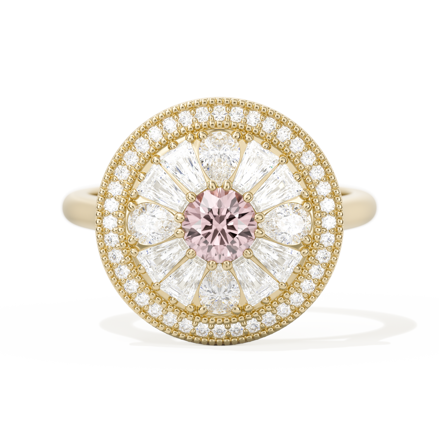 Pear & Baguette Round with Halo