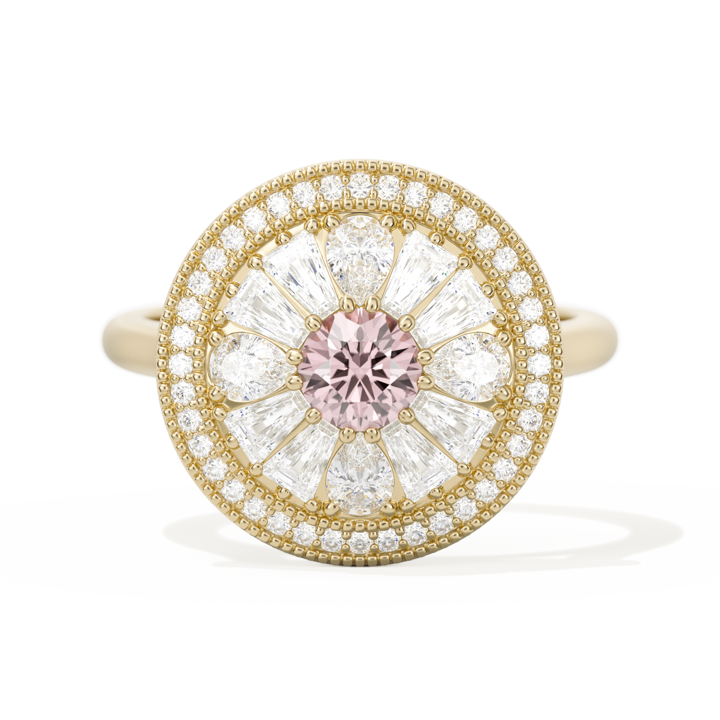 Pear & Baguette Round with Halo