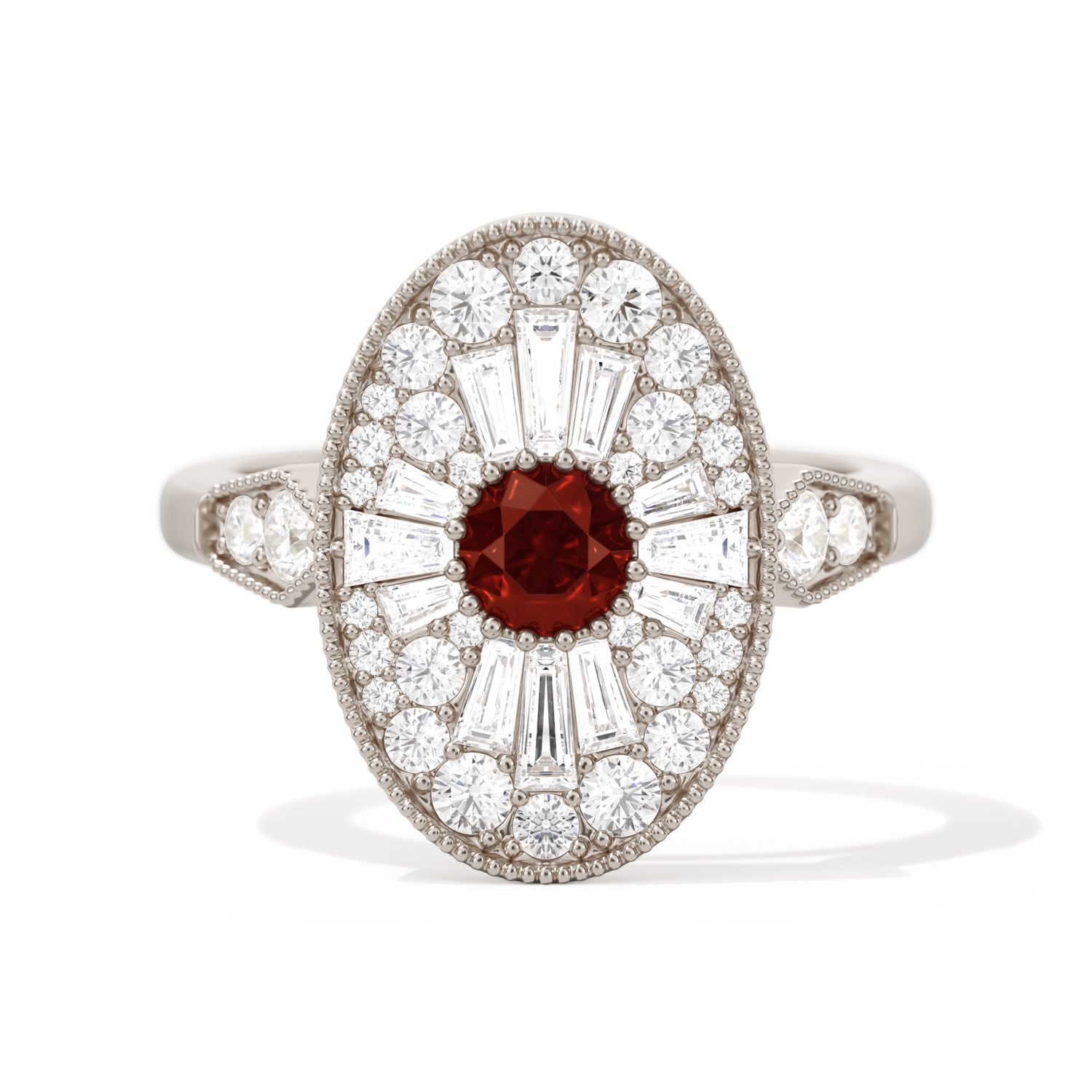 Oval Ballerina Round Center 0.35 ctw