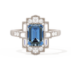 Rectangular Deco with 8x6 Emerald Cut