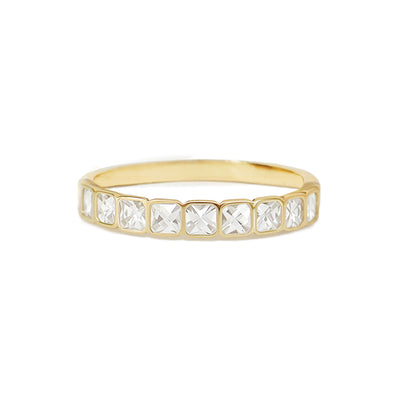 French Cut Diamond Bezel Band