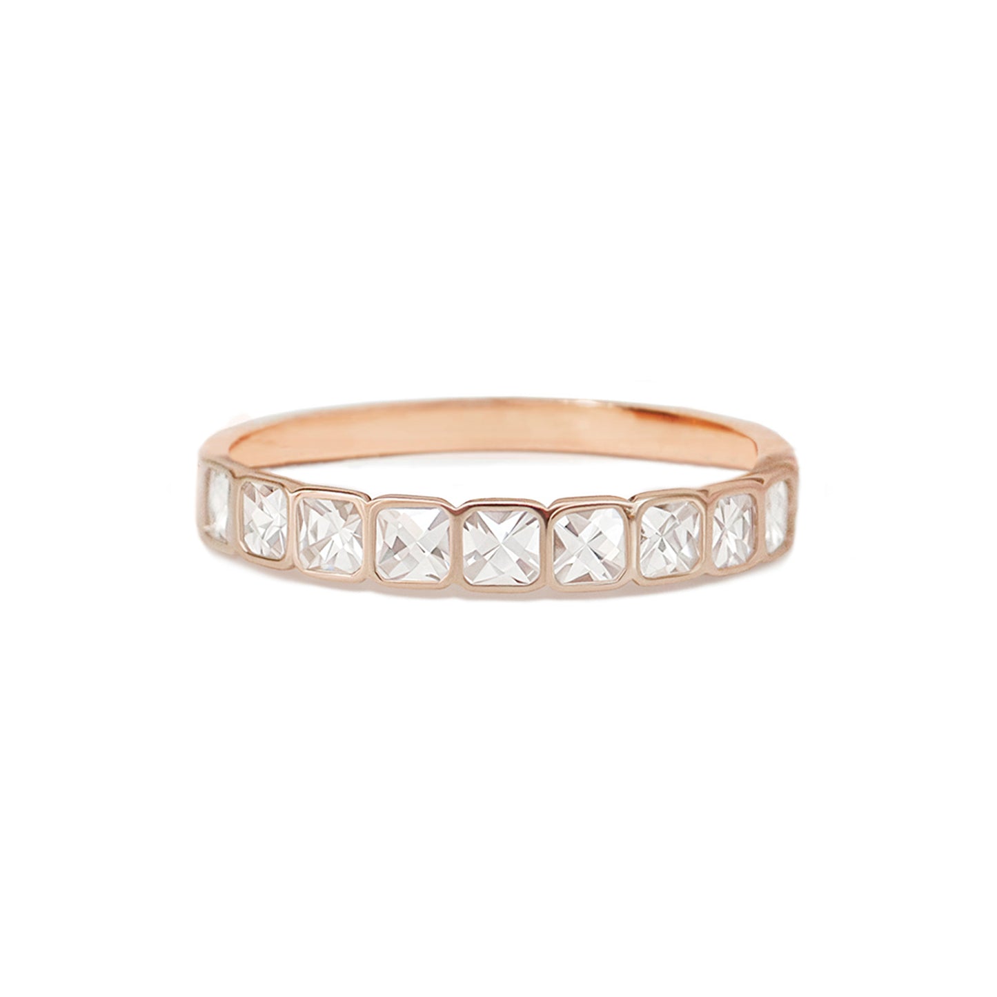 French Cut Diamond Bezel Band