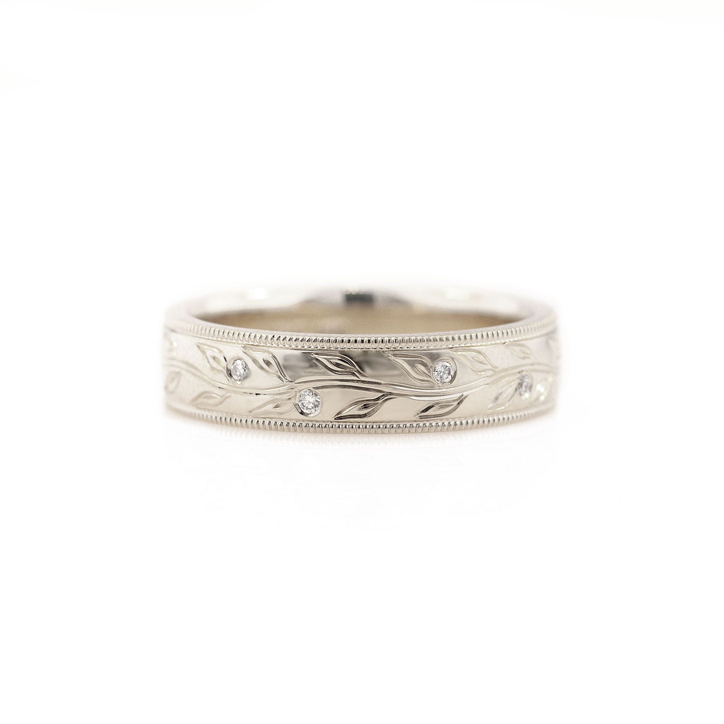 4.5mm Men's Olive Branch Wedding Ring (size 9.75)