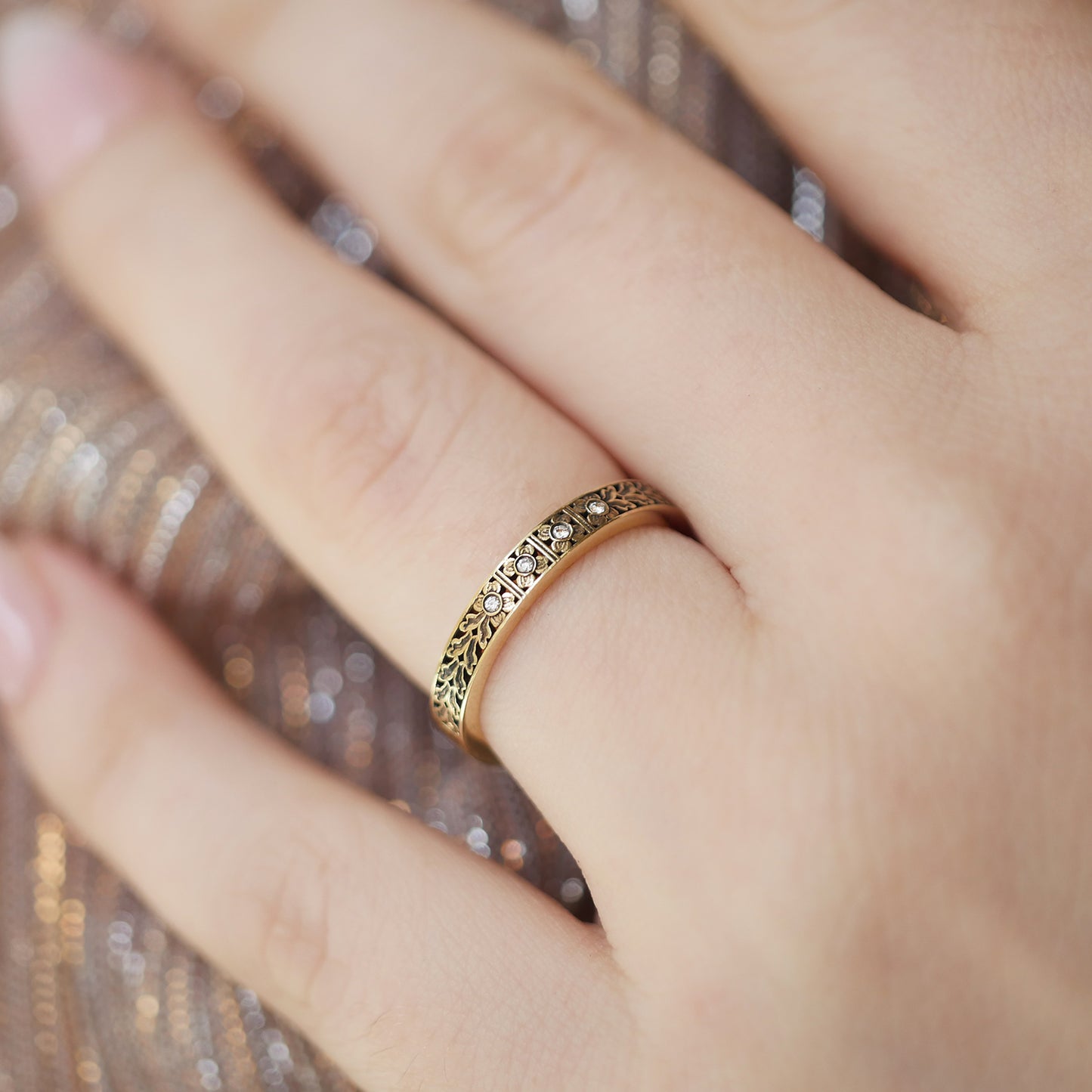 Nightbloom Wedding Band