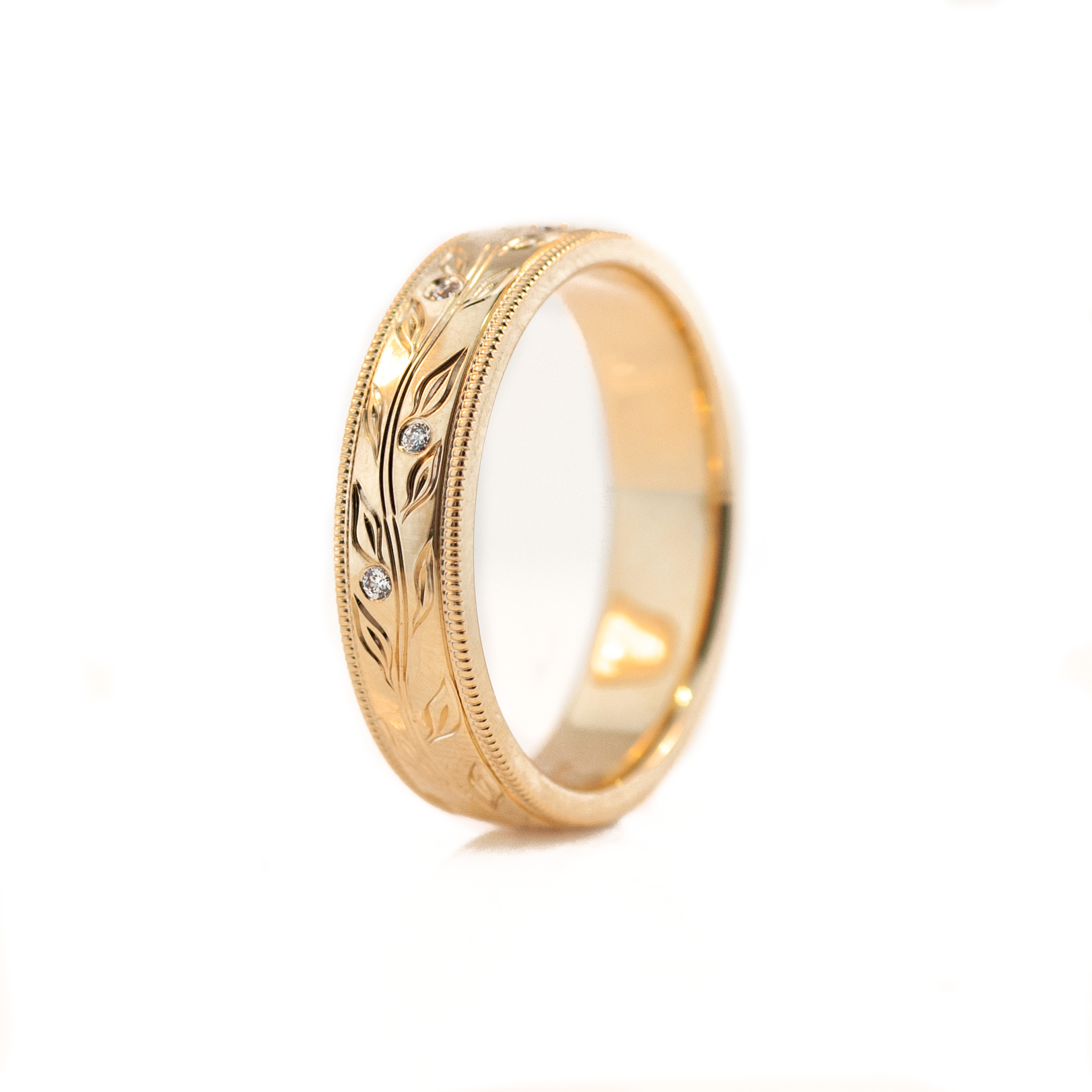 4mm Men's Olive Branch Wedding Ring (size 7.75)