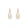 Pearl & Diamond Drop Earrings