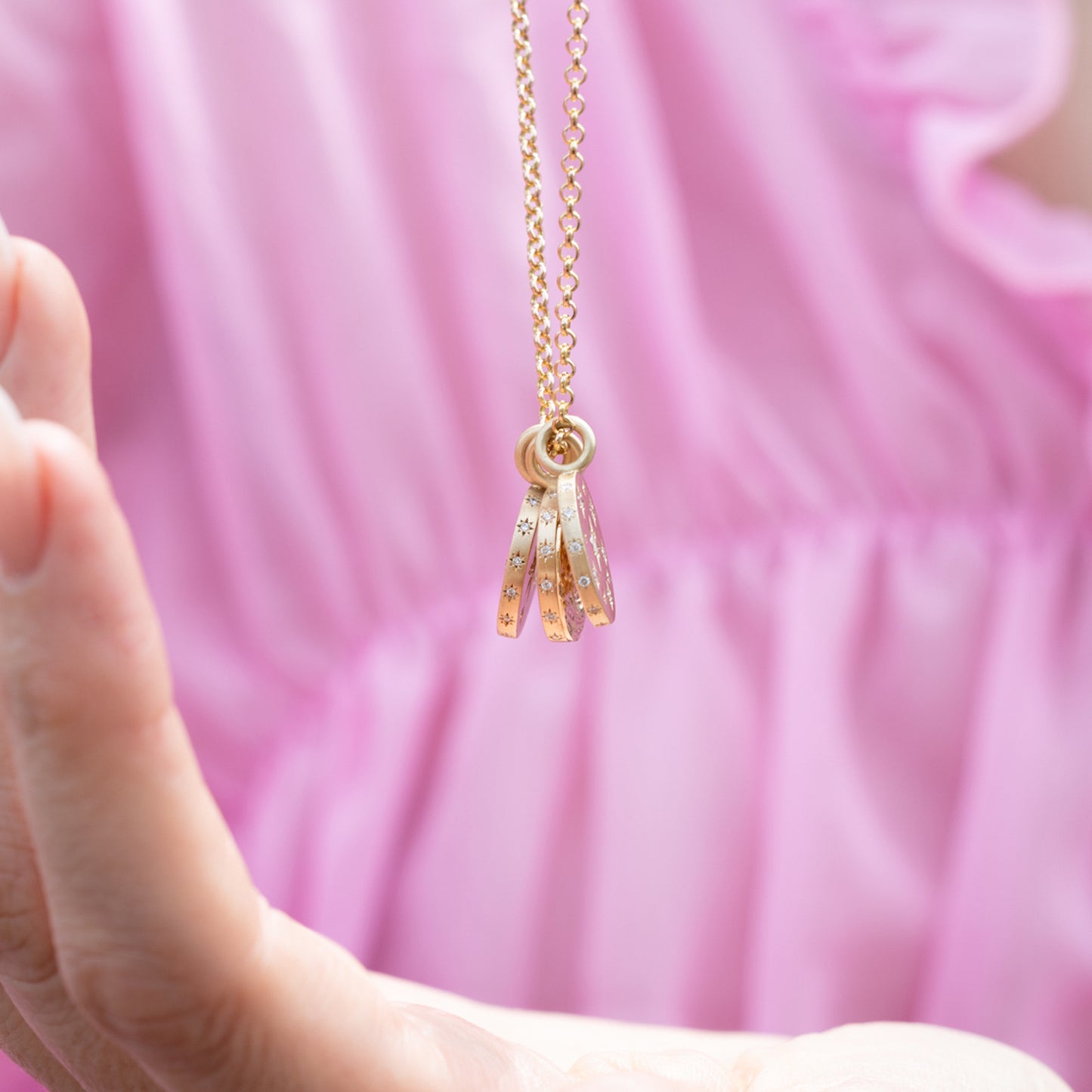 Starburst Old European Cut Diamond Pendant