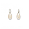 Pearl & Diamond Drop Earrings