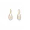 Pearl & Diamond Drop Earrings