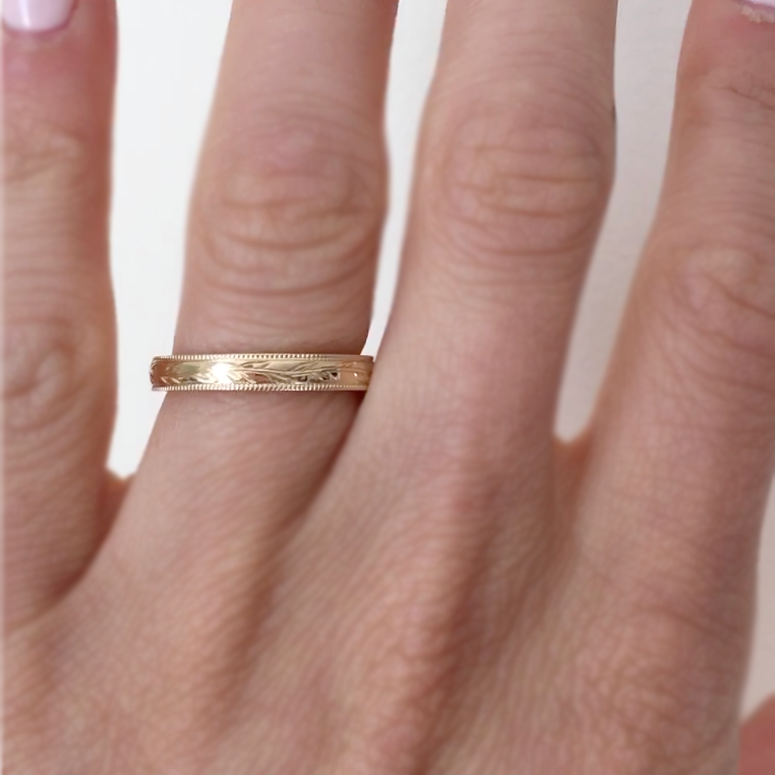 Women's Olive Branch Wedding Ring (size 8.5)
