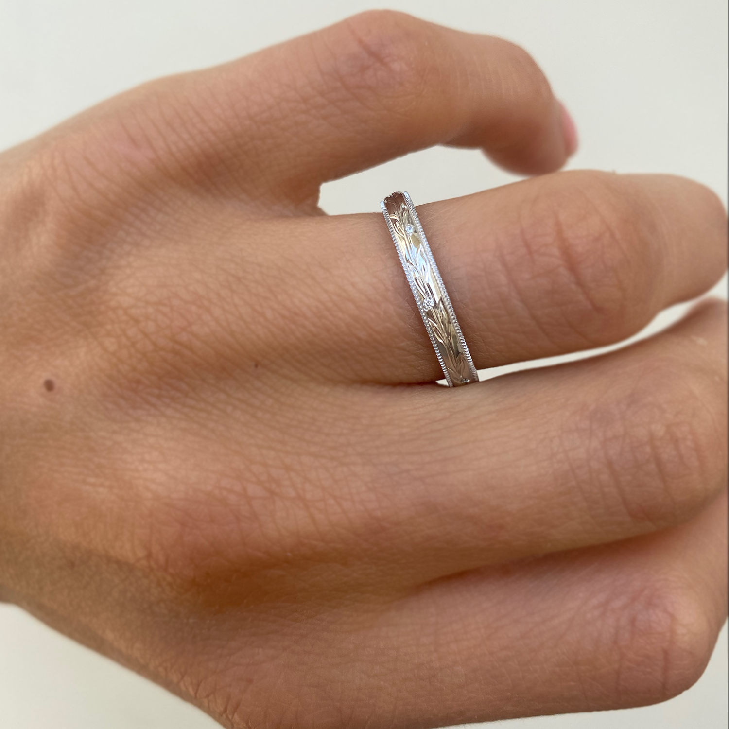 Women's Olive Branch Wedding Ring (size 8.5)