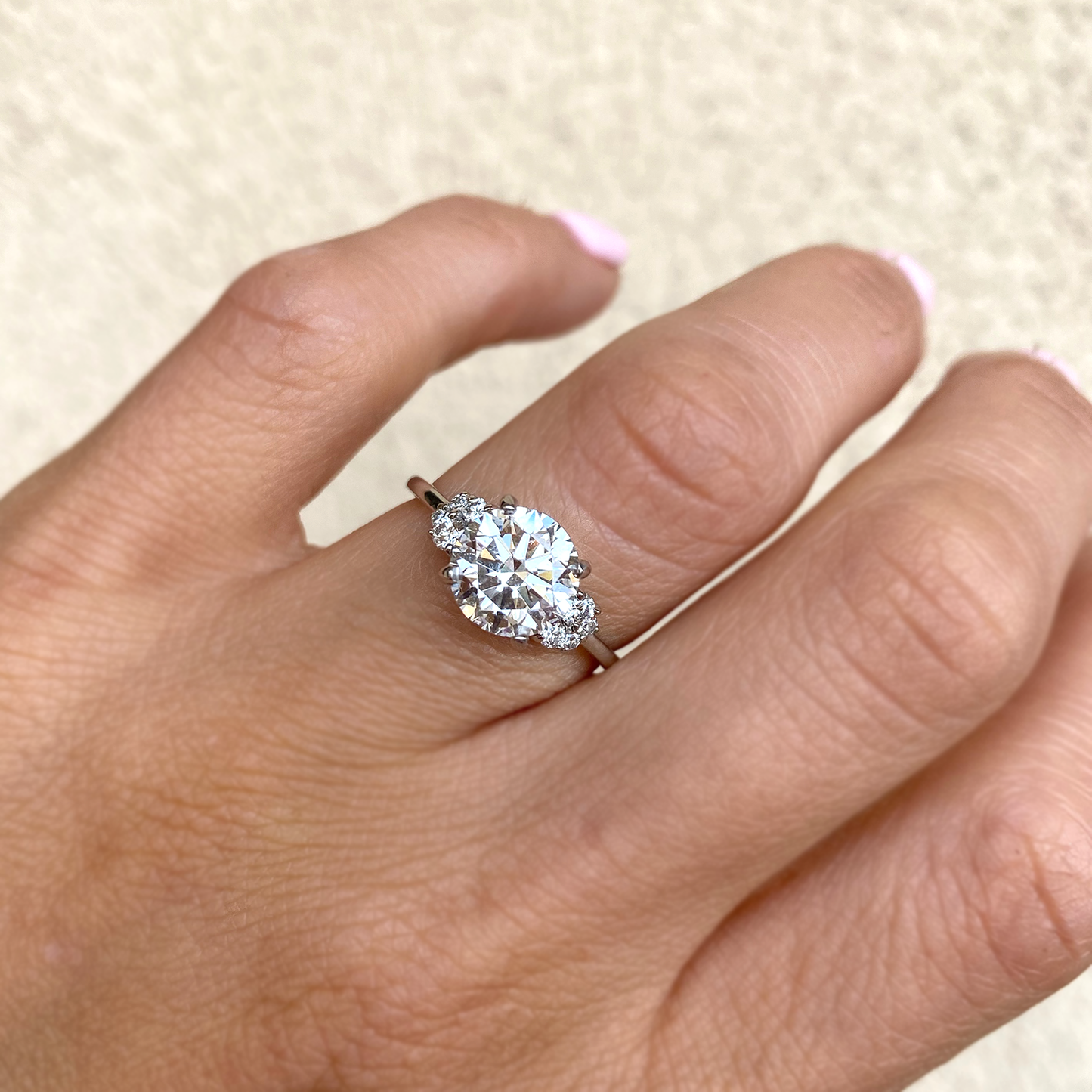Custom 2.00 ctw. Lab-created Diamond Cluster Engagement Ring