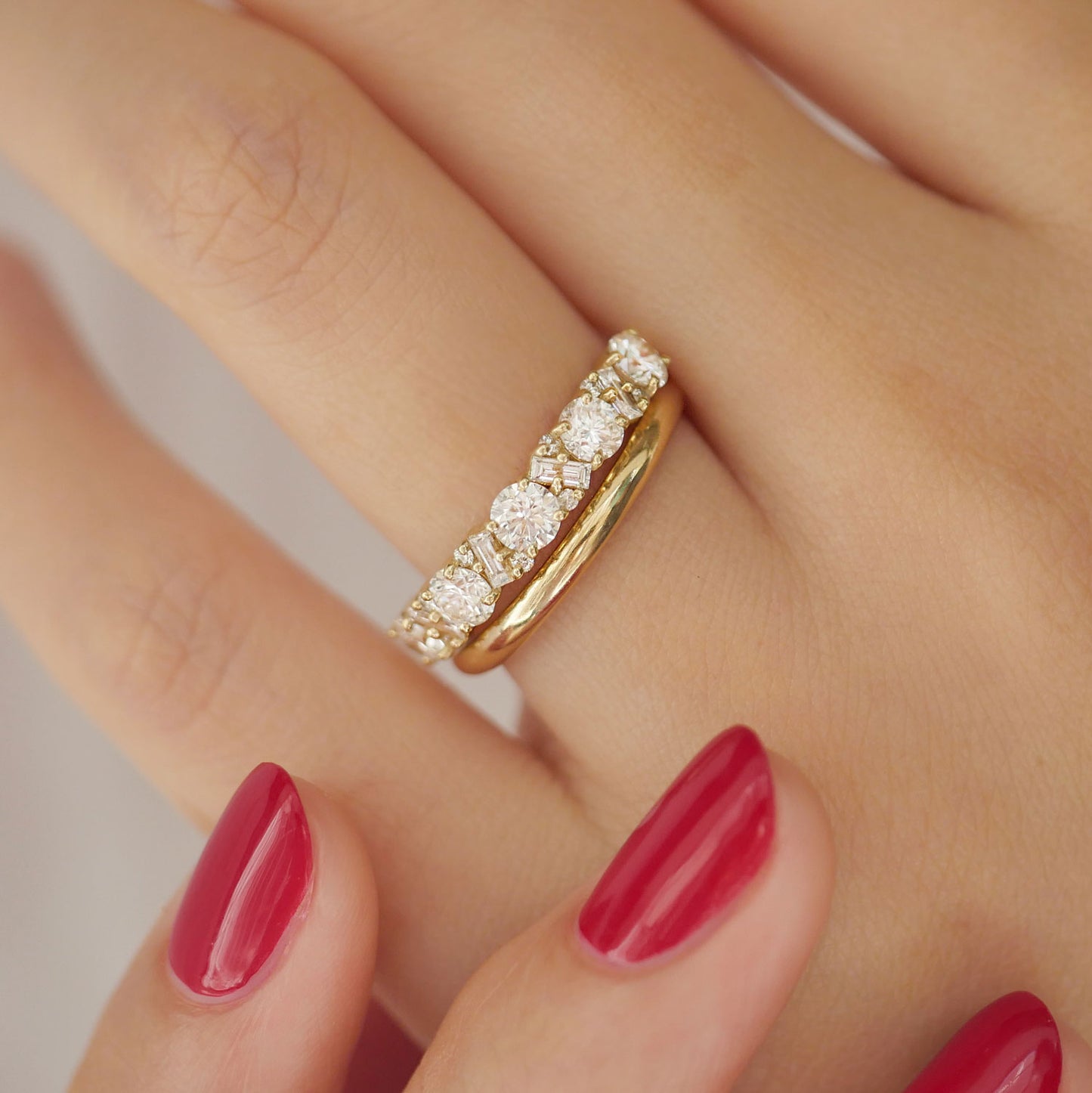 Luxe Diamond Mosaic Confetti Band