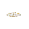 The Marquise & Round Firework Diamond Mosaic Band showcases a stunning combination of marquise and round-cut diamonds, arranged in a mesmerizing, sparkling pattern.
