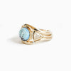 Turquoise & Diamond Stacking Ring Set