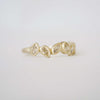 Falling Leaves Champagne Diamond Bezel Ring