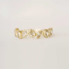 Falling Leaves Champagne Diamond Bezel Ring