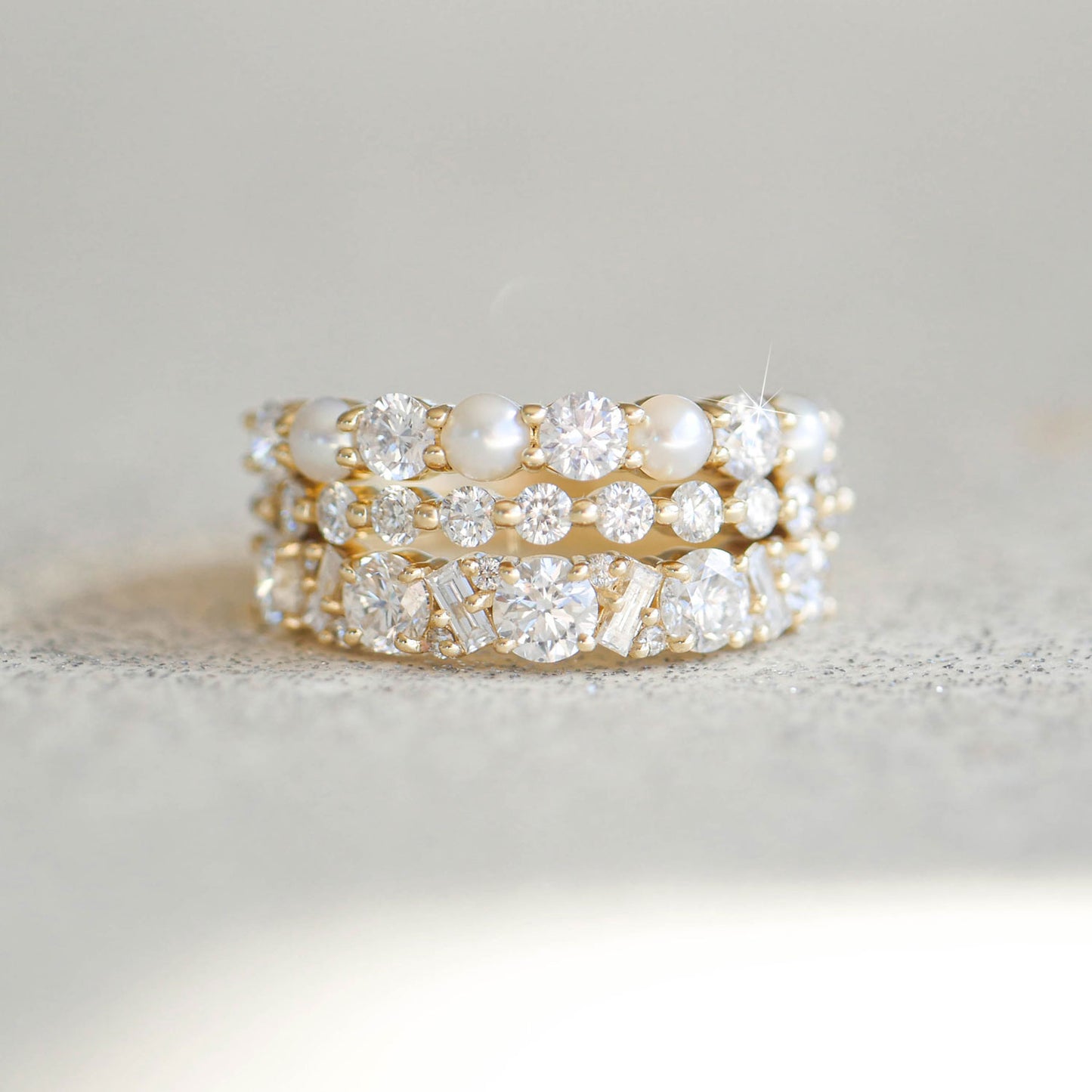 Luxe Diamond Mosaic Confetti Band