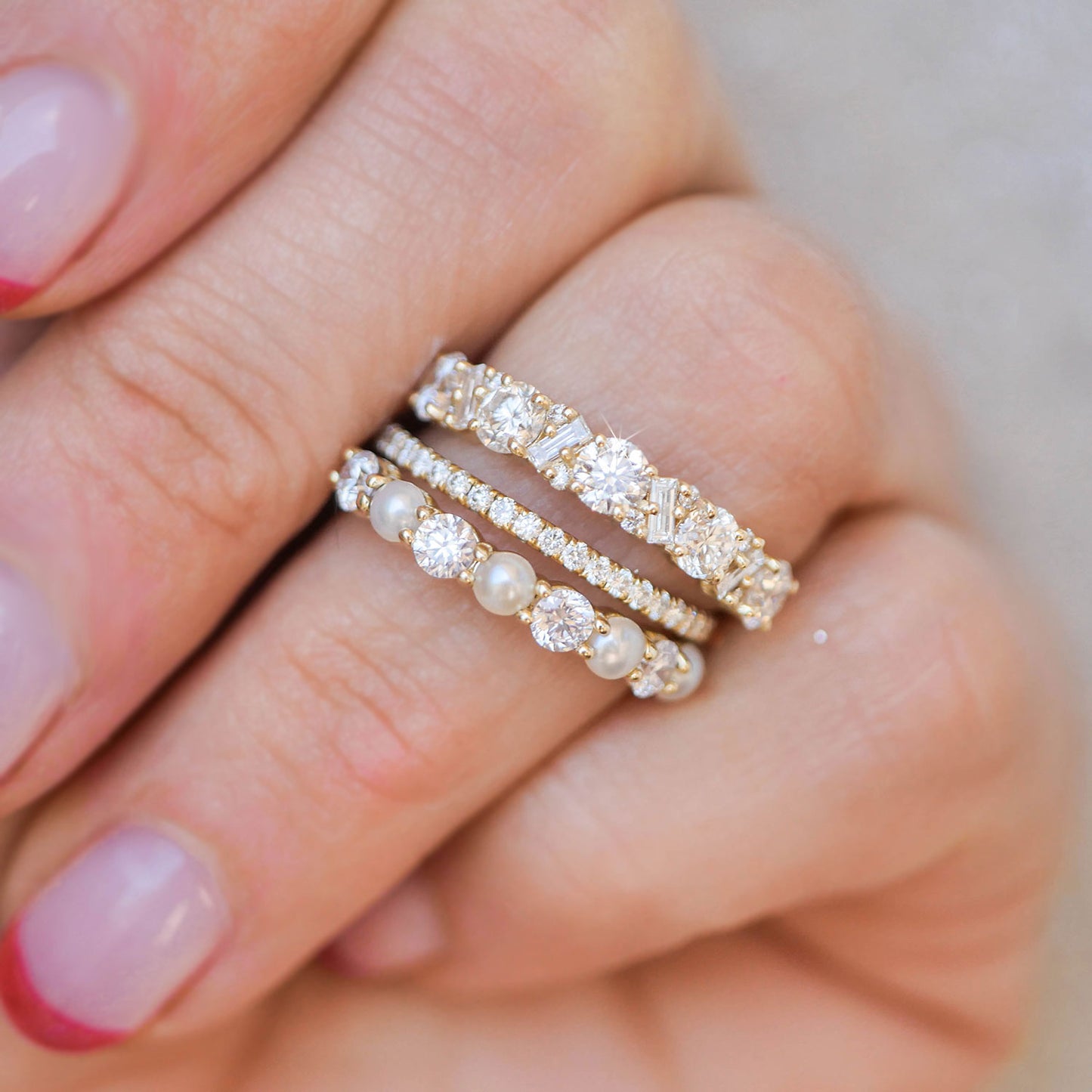Luxe Diamond Mosaic Confetti Band