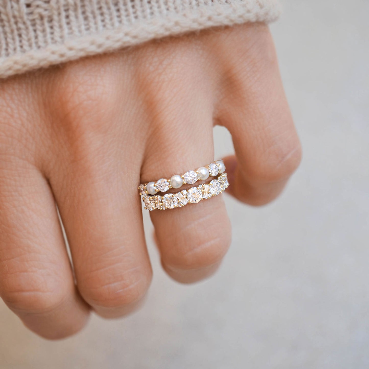 Luxe Diamond Mosaic Confetti Band