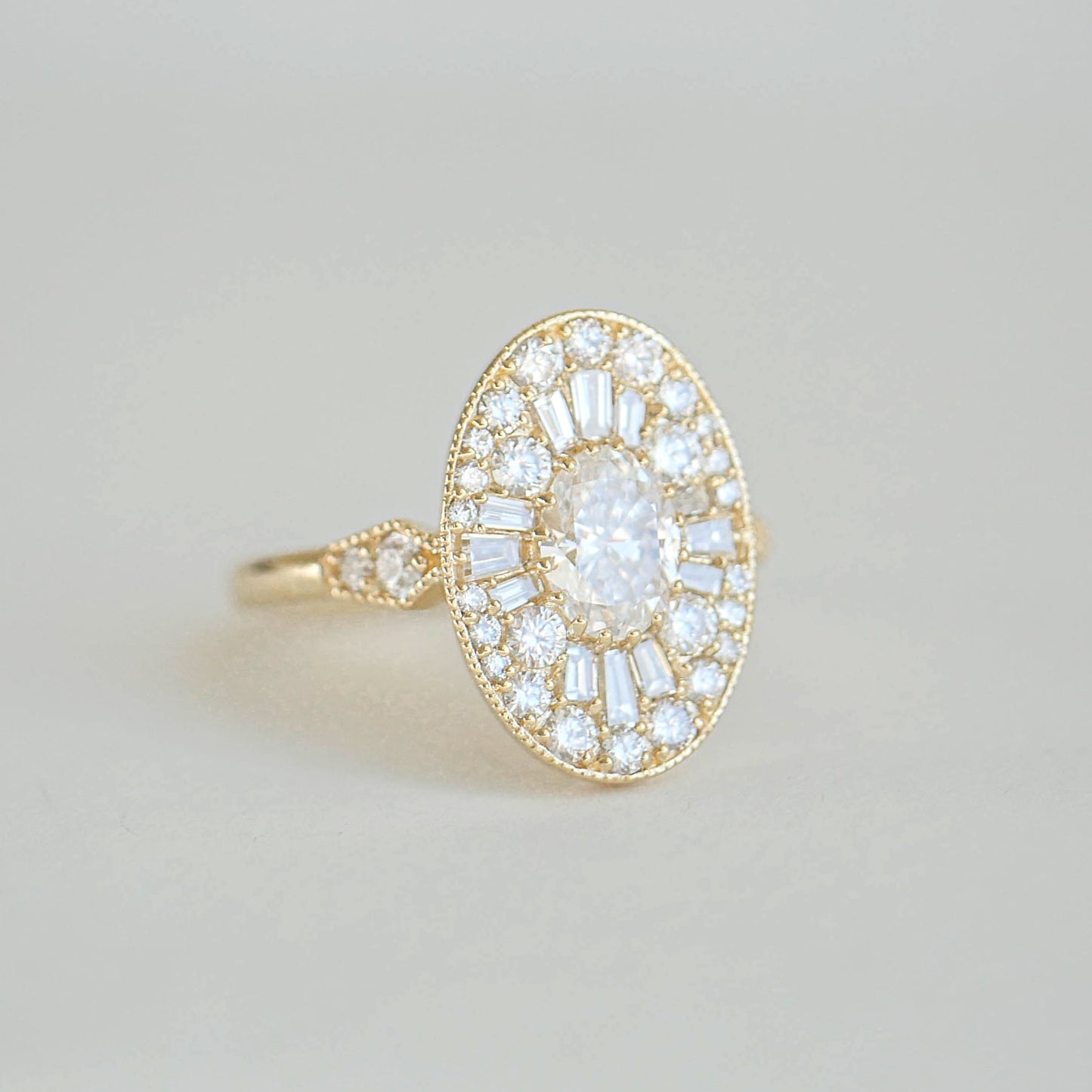 Oval Shape Ballerina Oval Diamond Mosaic Ring
