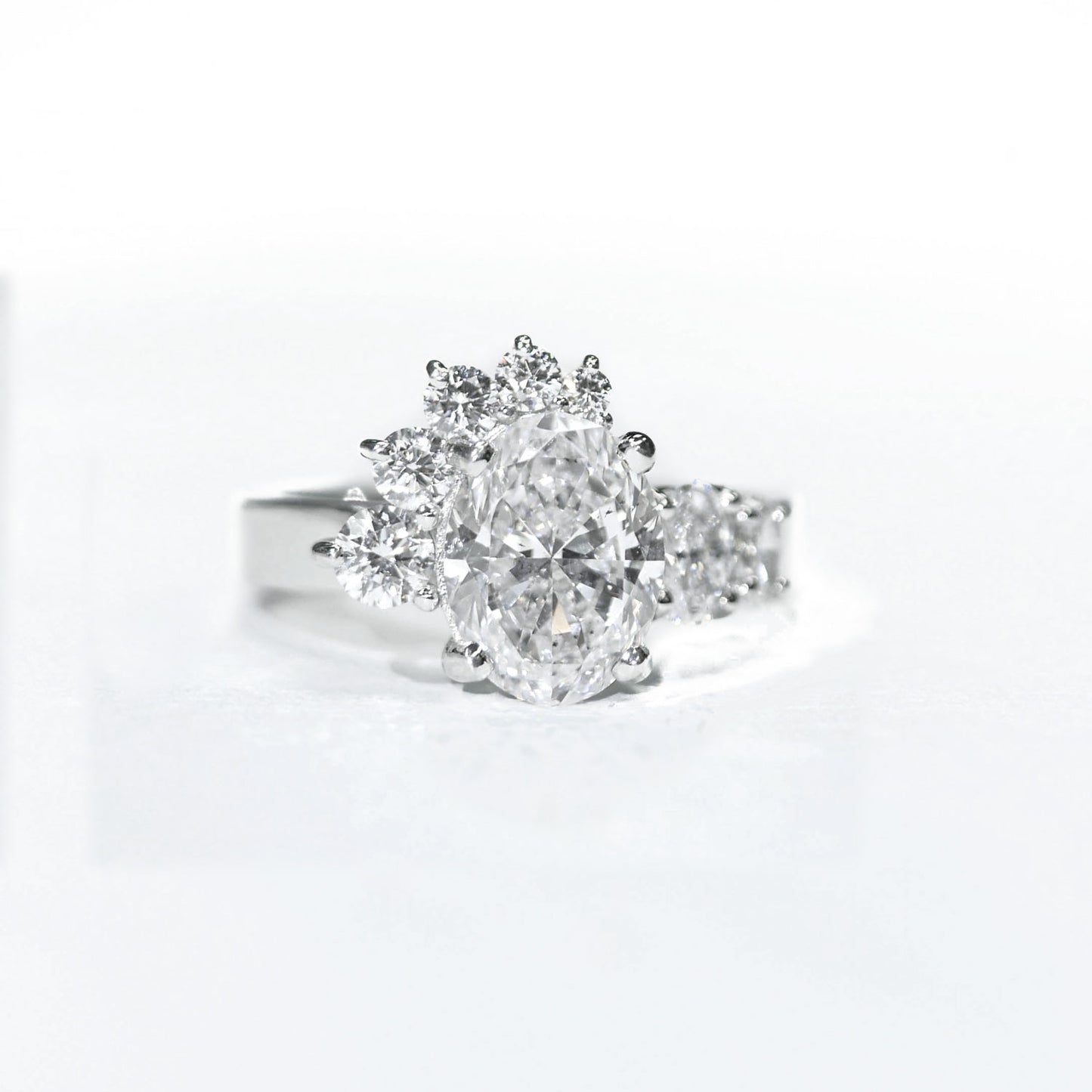 Oval Diamond Cluster Ring