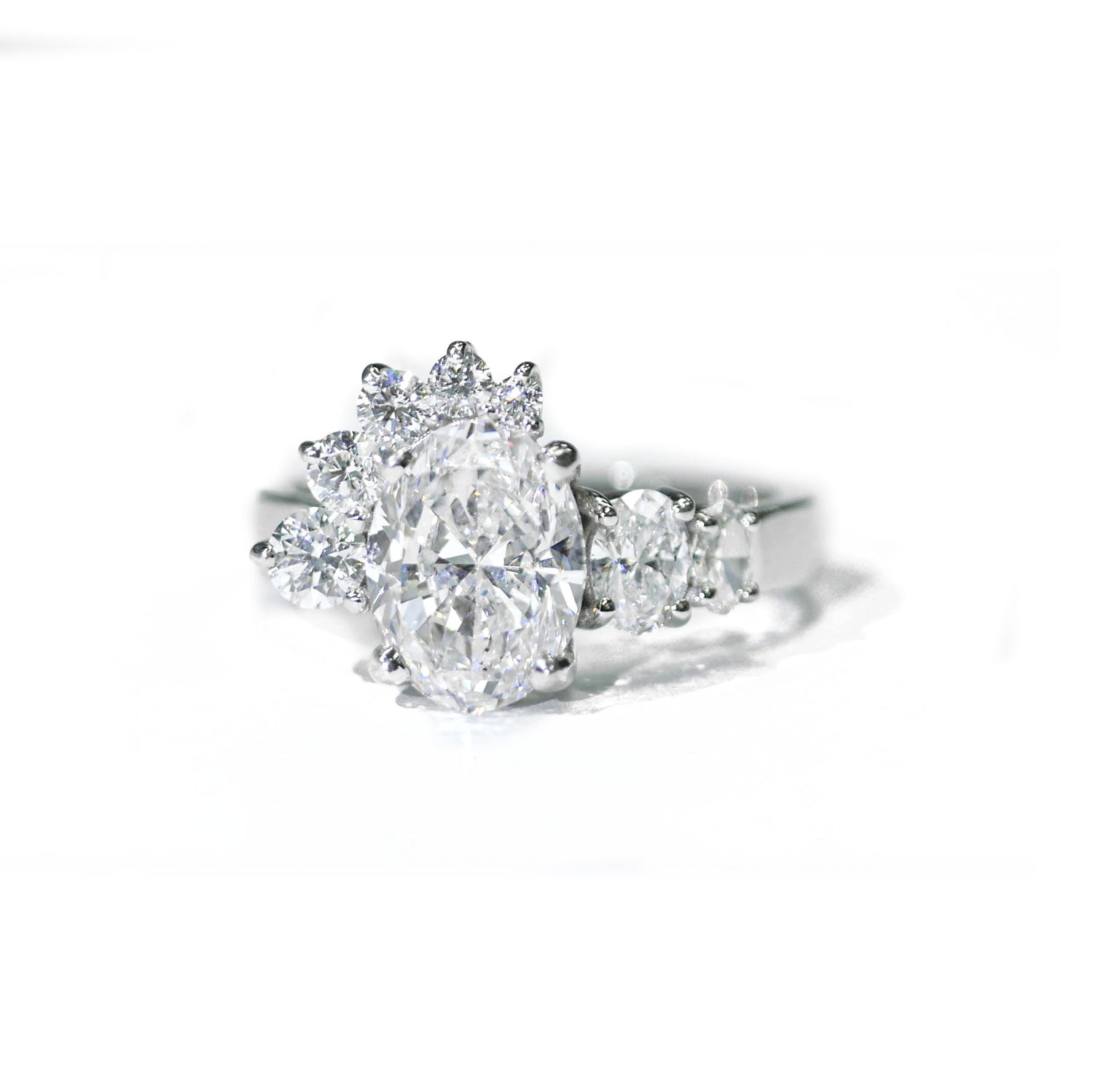 Oval Diamond Cluster Ring