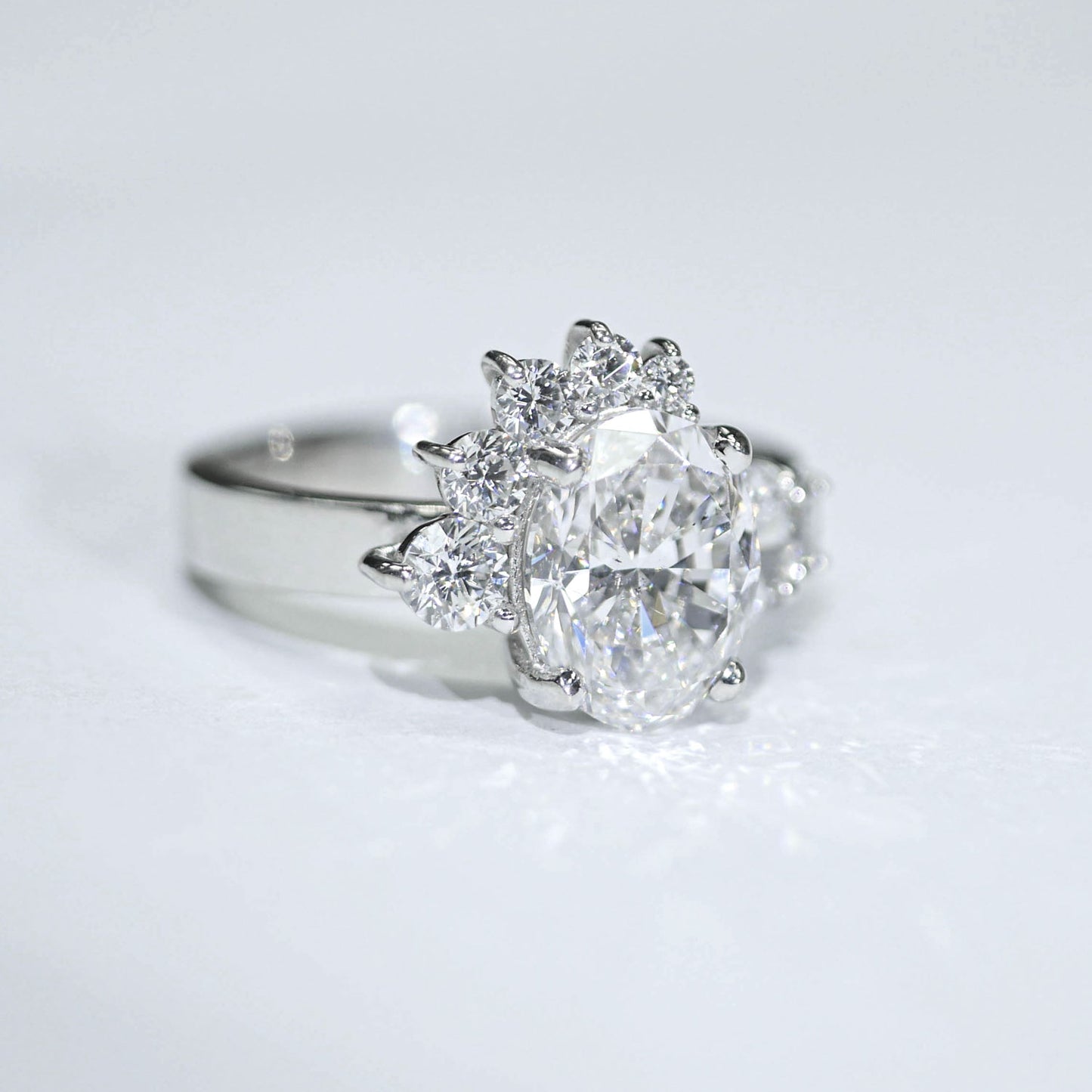 Oval Diamond Cluster Ring