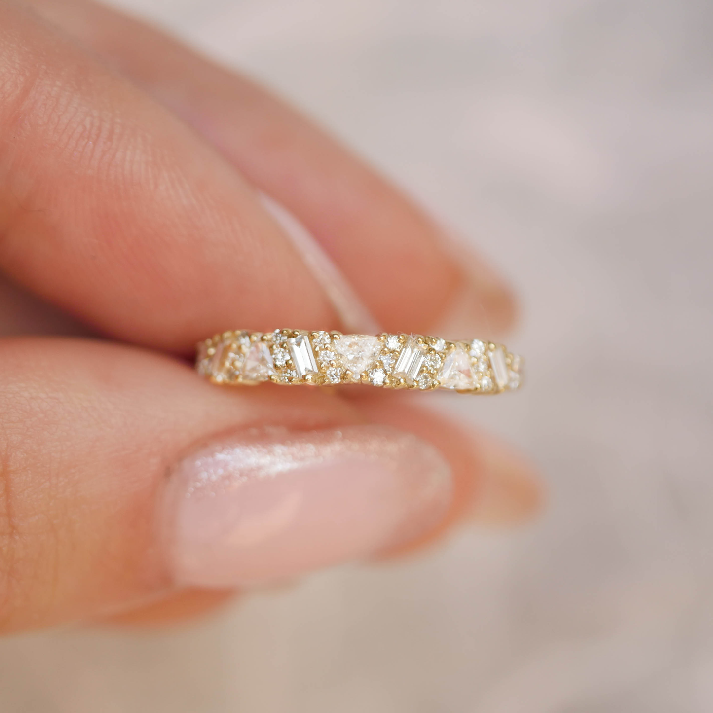 Trillion Diamond Mosaic Confetti Band