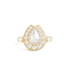 Rose Cut Diamond Horseshoe Ring