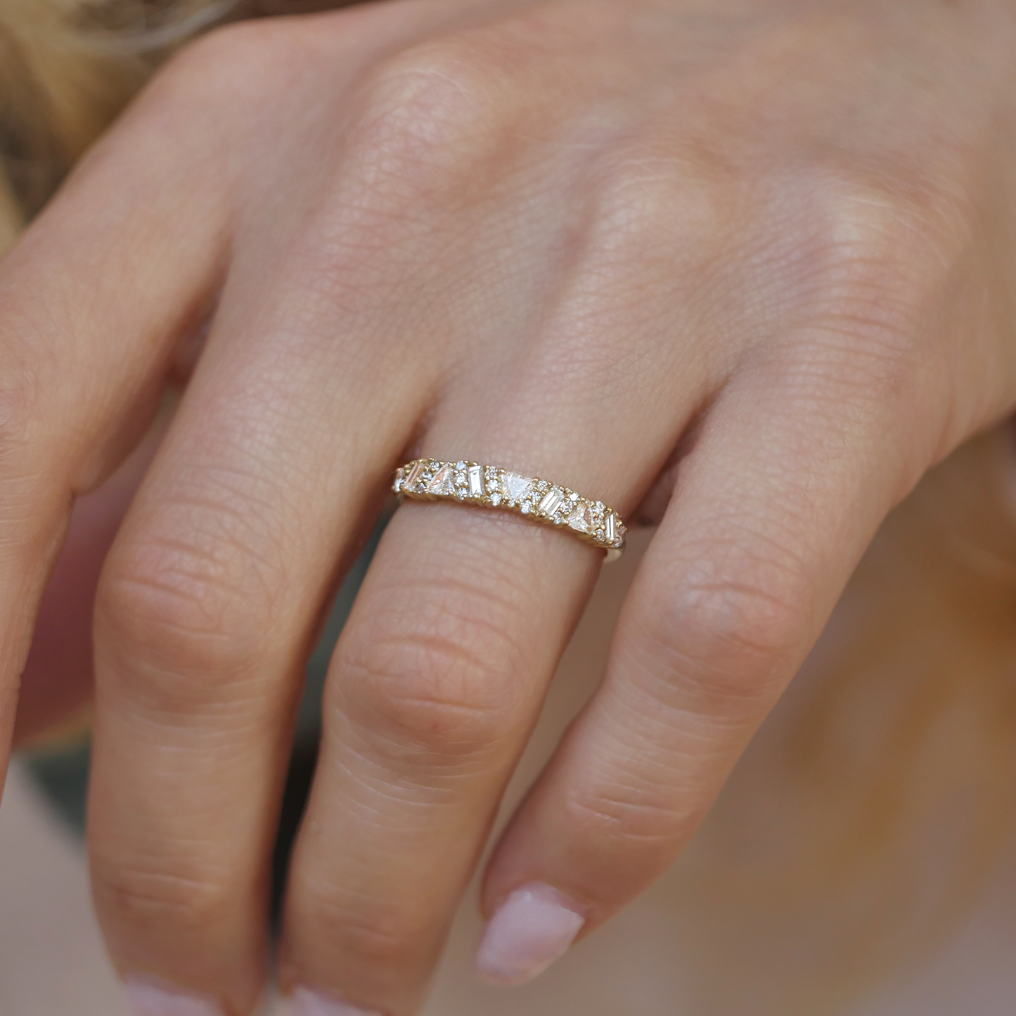 Trillion Diamond Mosaic Confetti Band