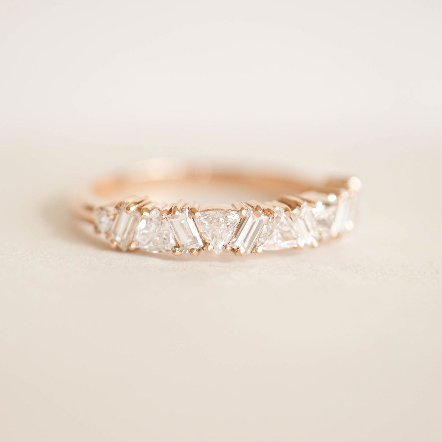Trillion & Baguette Diamond Mosaic Band