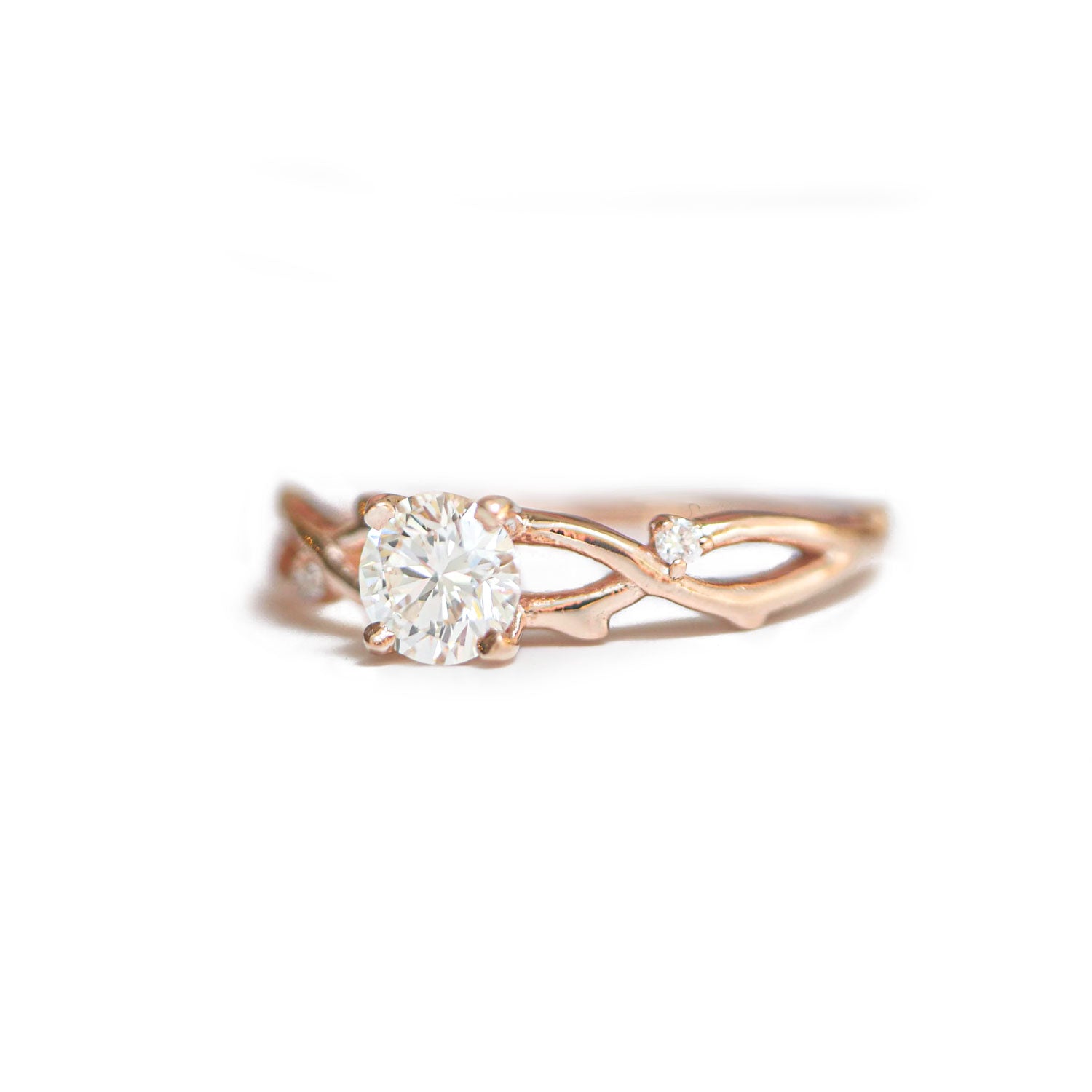 Rose Gold Diamond Vine Ring