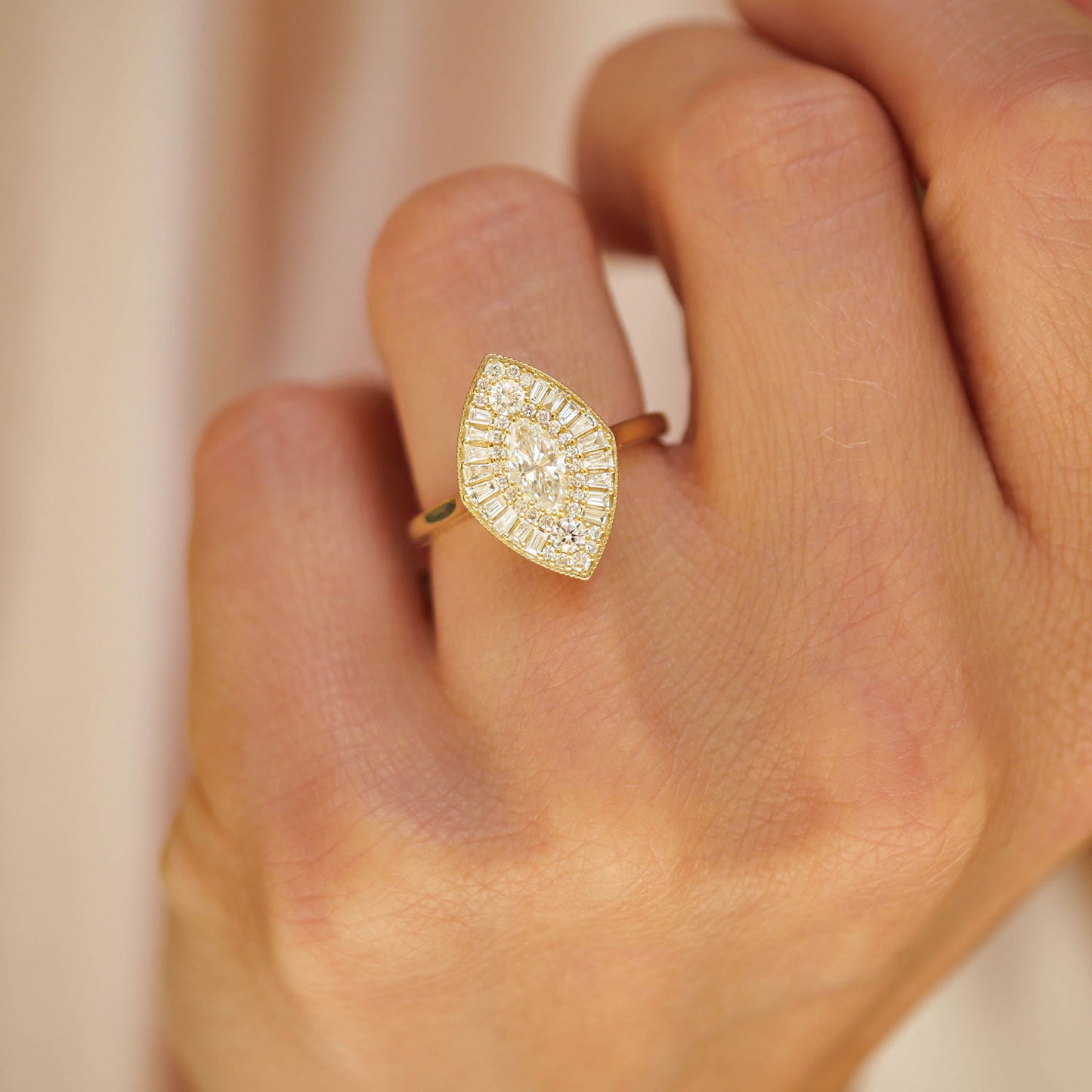 Marquise Ballerina Diamond Mosaic Ring