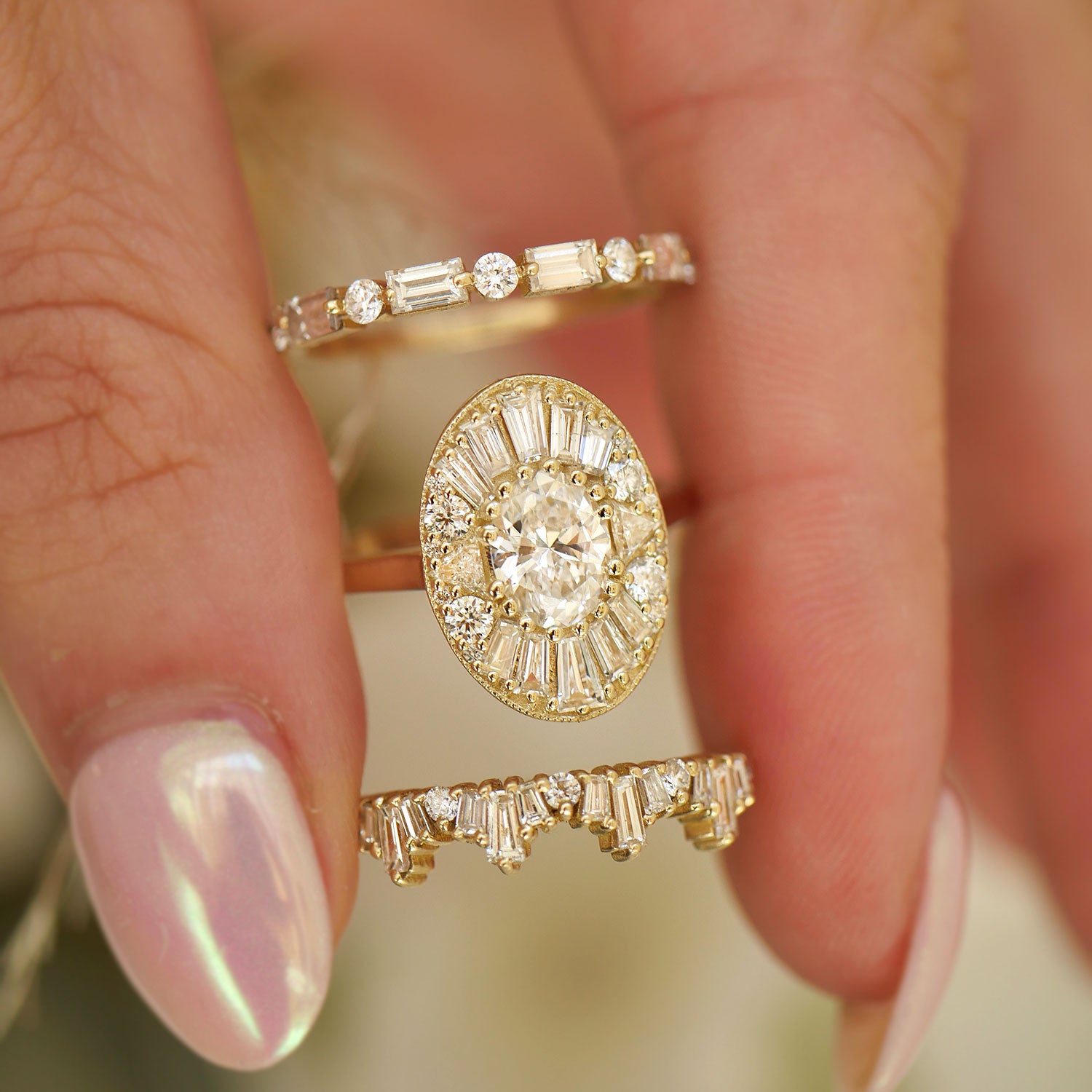 Oval & Trillion Ballerina Diamond Mosaic