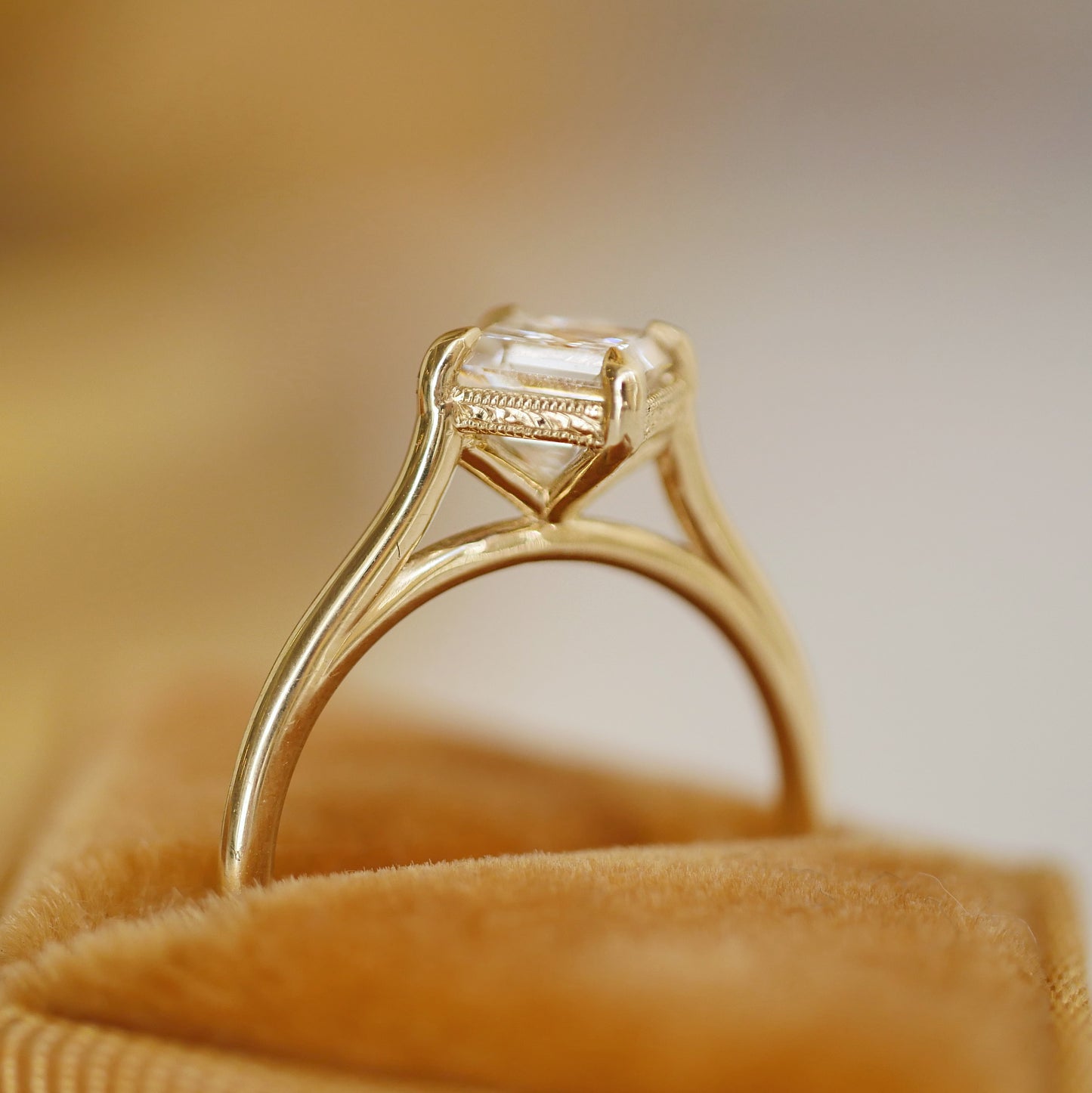 Carré Solitaire Diamond Ring