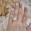 Oval Diamond Mosaic Sunflower Ring