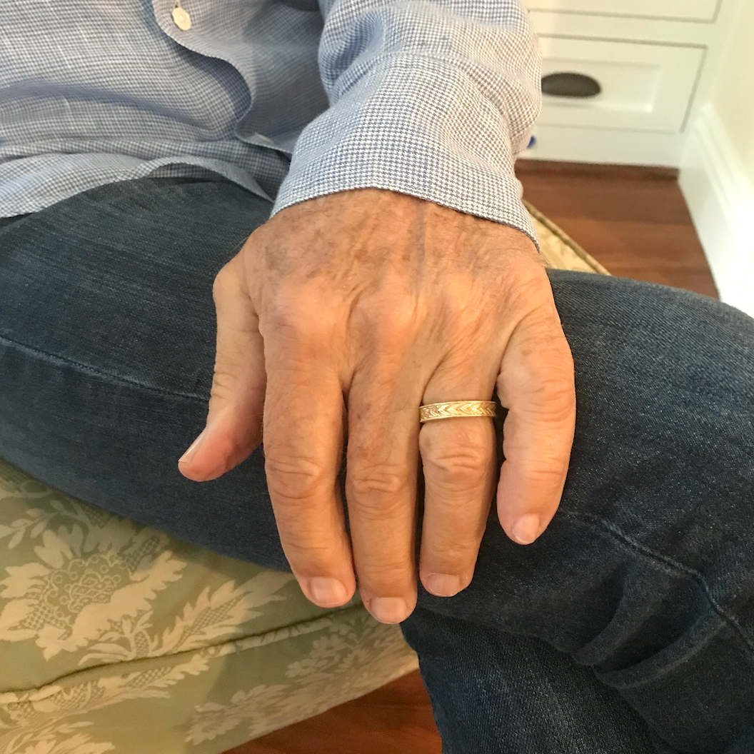 5mm Wheat Engraved Ring