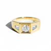 Deco Diamond Men's Engagement Ring