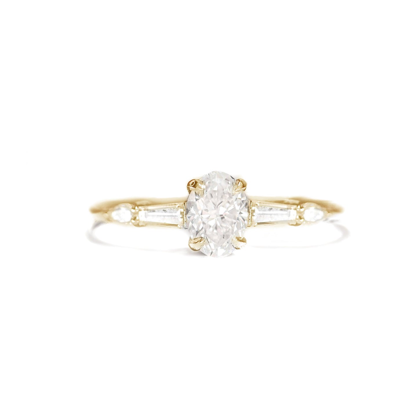 Oval Baguette & Pear Diamond Ring