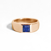 Princess Cut Sapphire Signet Ring