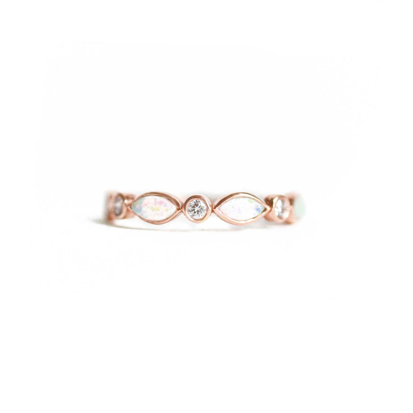 Marquise Opal & Diamond Ring