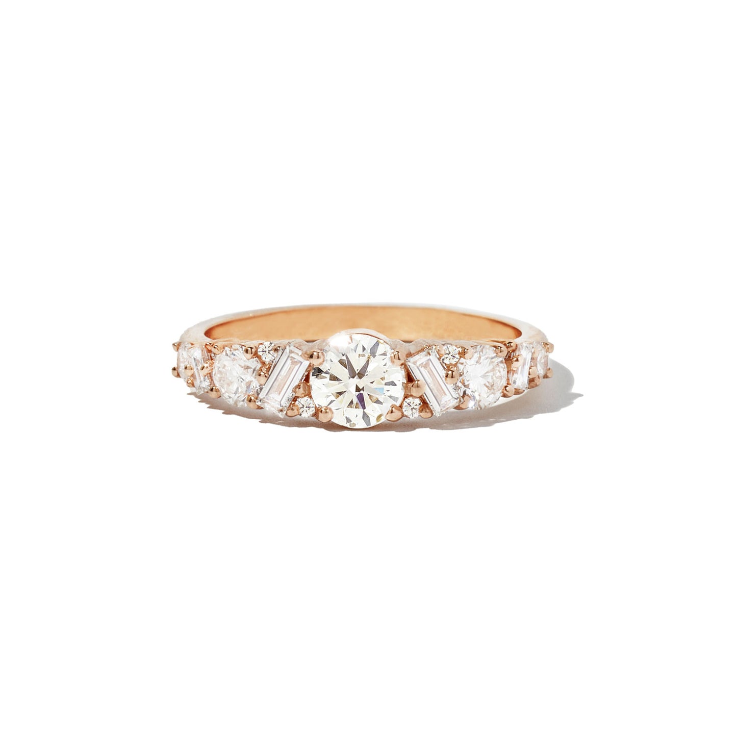 Tapered Confetti Diamond Mosaic Ring