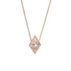 Mini Kite Shape Oval Diamond Necklace