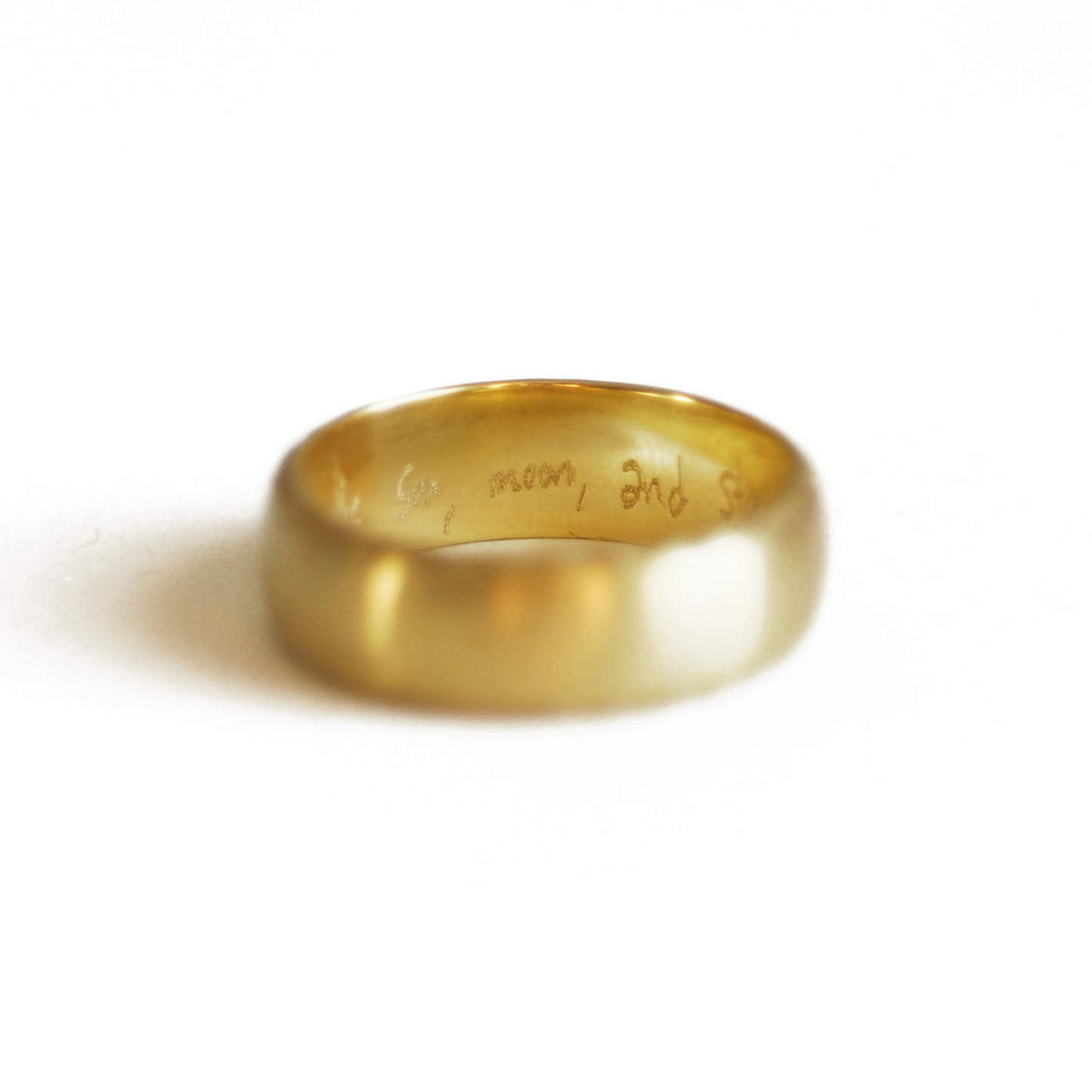 Moon Pattern Satin Mens Wedding Ring