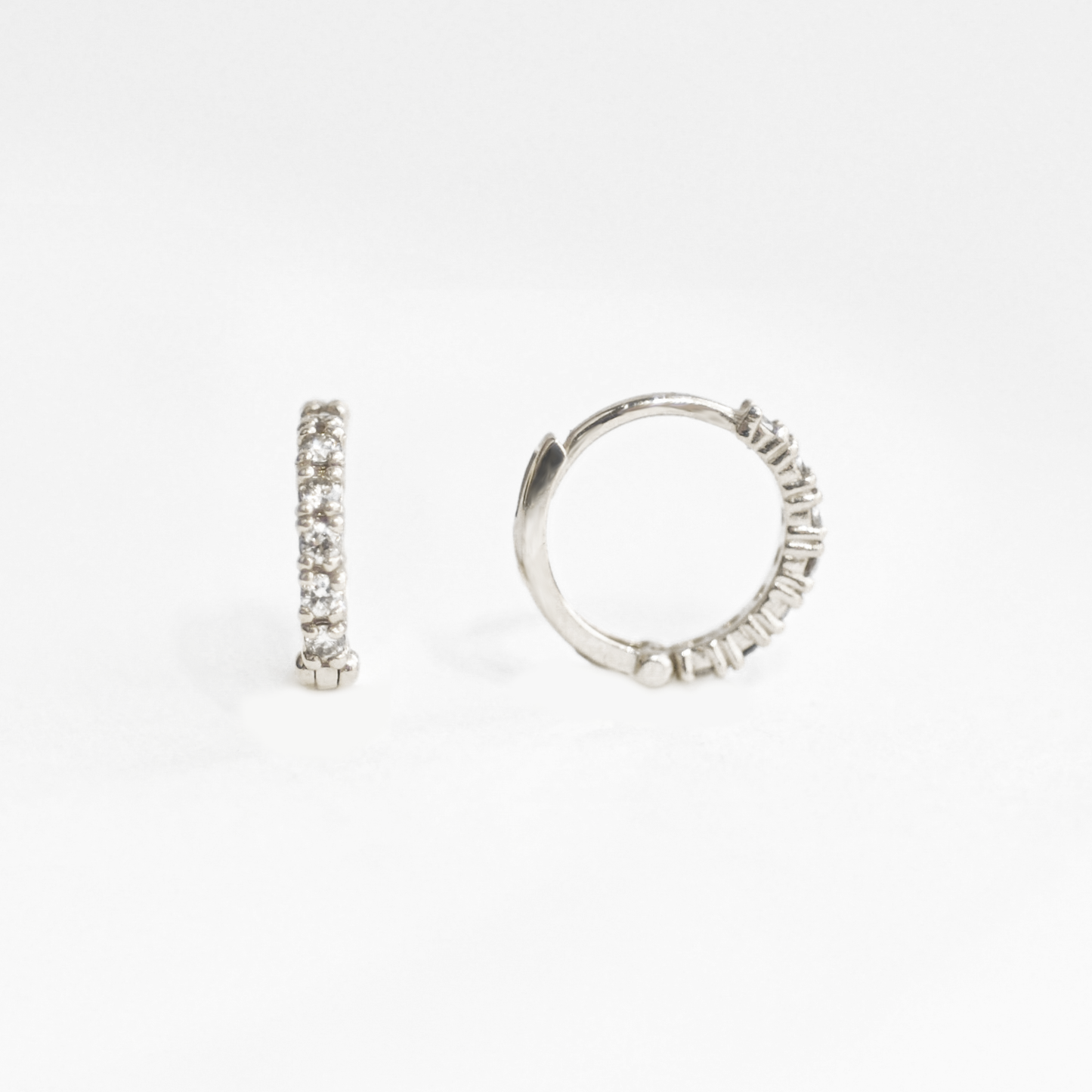 Classic Gold Diamond Huggie Earrings