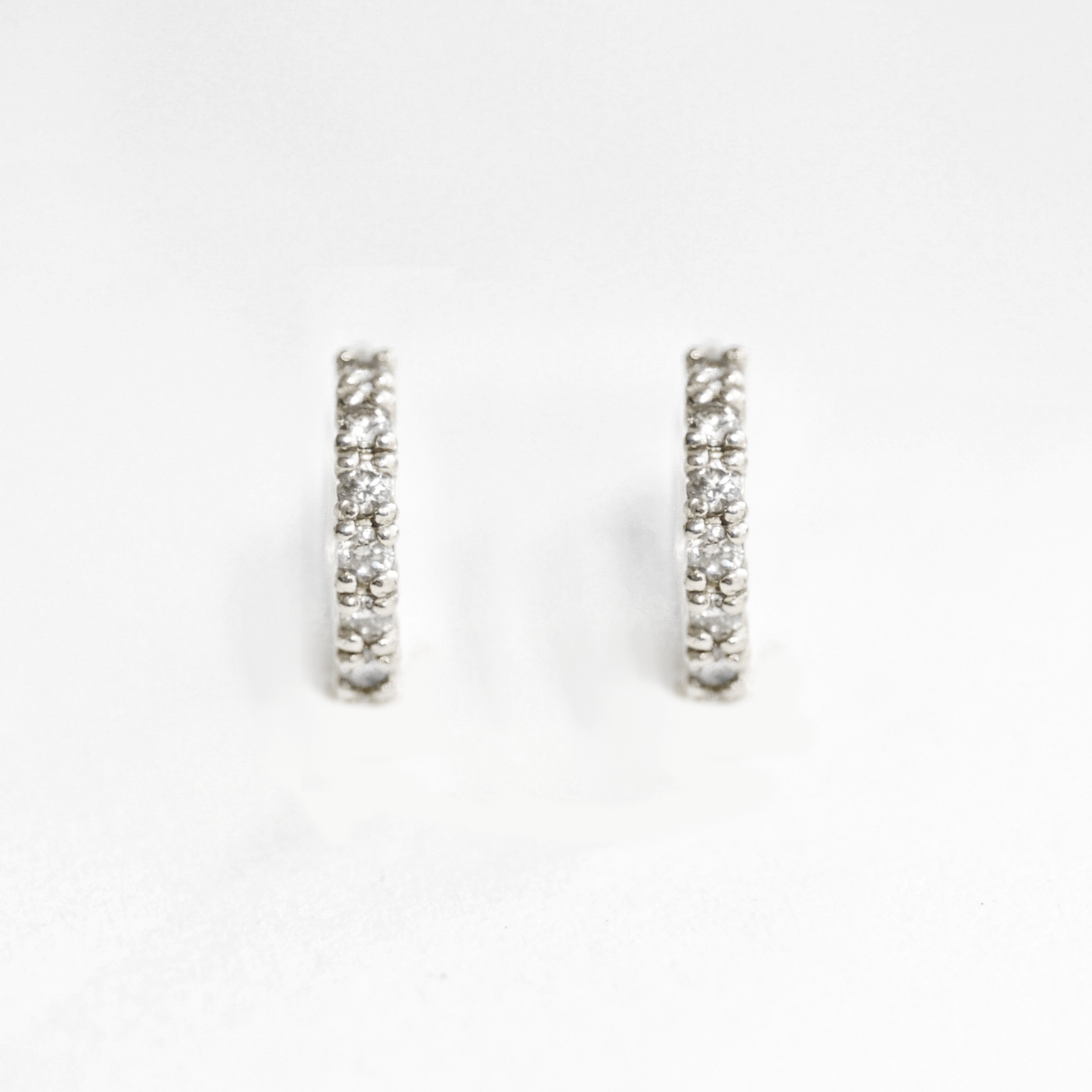 Classic Gold Diamond Huggie Earrings