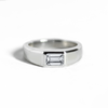 Emerald-Cut Diamond Signet Ring