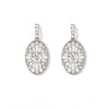 Oval Shape Ballerina Round Diamond Earrings