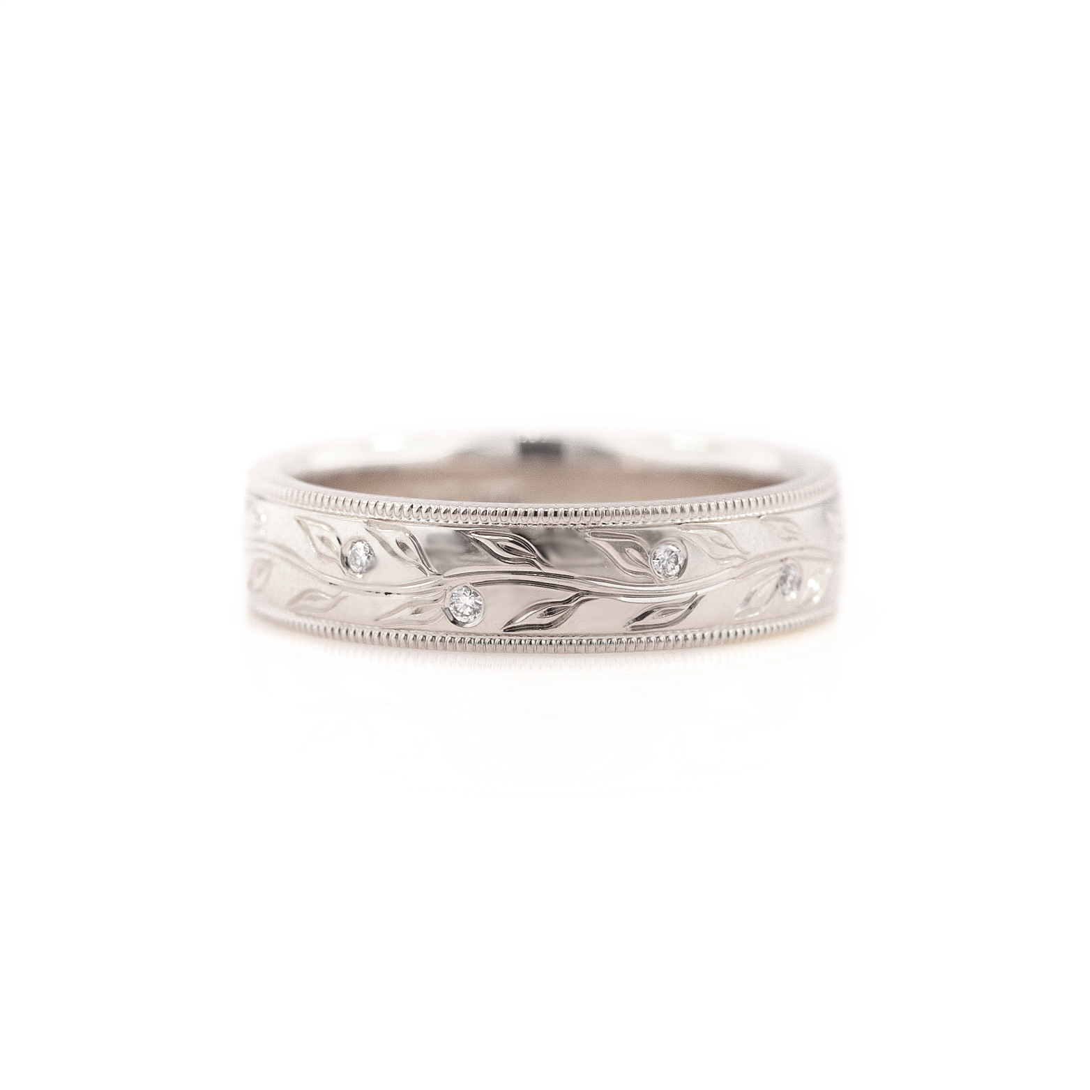 Men's Olive Branch Wedding Ring